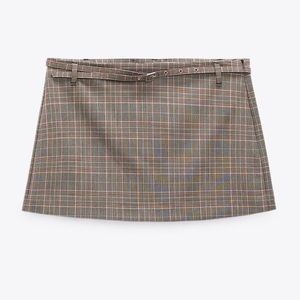 COPY - Zara plaid skort w/belt
